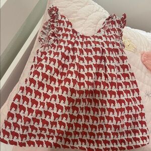 Red Razorback Print Kids Top